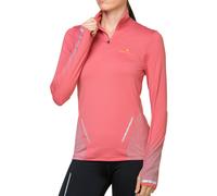 Ronhill Tech Reflect Womens Running Top Pink Long Sleeve Half Zip Base Layer Run