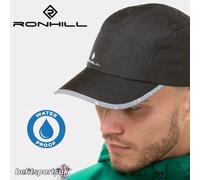 RONHILL WATERPROOF RUNNING CAP BLACK RUN RAIN HAT ADJUSTABLE REFLECTIVE S M L