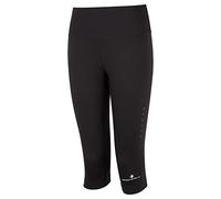 Ronhill Womens core Run Capri, All Black, 8