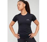 Ronhill Women's Core S/S Tee- Black/White, Black/White, Size 8, Women Black/White