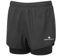 Ronhill Womens Core Twin 2-in-1 Running Short Moisture Wicking - Black Size 8-16