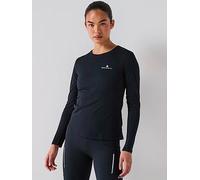 Ronhill Women's Running Core Long Sleeve Tee, Black, Size 8, Women Black