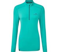 Ronhill Women's Standard Tech Thermal 1/2 Zip Tee, Jade/Grape, 10