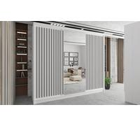 Roni Sliding Mirror Door Wardrobe: 150cm / Oak