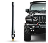 Ronin Factory Short Car Radio Aerial Antenna Compatible with Jeep Wrangler Rubicon Gladiator (8 Inch Flexible Radio Antenna for Jeep)