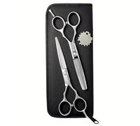Ronin Hair Cutting Shears Set by Tokko Katana, Professional Scissor Kit, 6.5" Sharp Stainless Steel Regular & Thinning Haircut, Grooming Scissors for Barber, Hairdresser, Salon Professional, & DIY