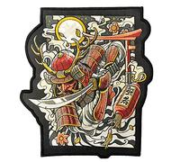 Ronin Oni Bushi Samurai Tactical Backpack Patch - Woven Cut Out Custom Patches for Backpack and Jackets - 6 x 8-inch BJJ Patch with Piping Border