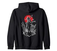 Ronin Rising Sun Samurai Warrior Art Zip Hoodie