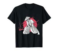 Ronin Samurai Red Sun Ink Art Tee T-Shirt