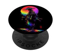 Ronin Samurai Straw Hat Japanese Art Illustration PopSockets Adhesive PopGrip