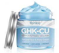 RONKIE GHK-Cu Peptide Cream for Face: Blue Beef Tallow Moisturizer with Copper Peptides Methylene Blue Gentle and Safe for Dry Sensitive Mature Skin 2 OZ