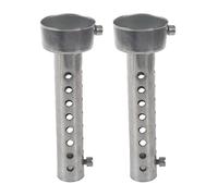 Ronlok 2X Silver Motorcycle Exhaust Can Muffler Insert Baffle DB 45mm x 140mm