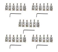 Ronlok 30 Roller Bridge Tremolo Saddles with Wrench for Strat Tele Electric Guitar Chrome Color