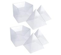 Ronlok 4 x large resin moulds, silicone pyramid moulds, resin casting moulds for DIY orgone pyramid, height: 15 cm / 5.9