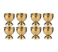 Ronlok 8 x Egg Cup Set Stainless Steel Eggs Boiled Eggs and Soft Tray Tool Holder Kitchen Gold