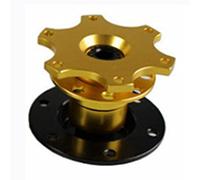 Ronlok For 6-Hole Steering Wheel Hub Steering Wheel Heightening Adapter Universal Steering Wheel Quick Release Bracket Kit Gold