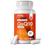 Ronly CoQ10 Supplement 100mg - 30 Capsules | Co Enzyme Q10 (Ubiquinol) | High Strength Antioxidant & Energy Support | Vegan Capsules | Made in UK | Halal & Kosher Friendly