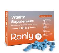 Ronly Vitality Light - 10 Blue Tablets 50mg | Powerful Herbal Supplement for Men | Supports Strength, Energy & Endurance | Advanced Men’s Energy & Performance Complex with Ginseng & Zinc | UK Made