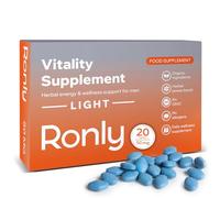Ronly Vitality Light - 20 Blue Tablets 50mg | Powerful Herbal Supplement for Men | Supports Strength, Energy & Endurance | Advanced Men’s Energy & Performance Complex with Ginseng & Zinc | UK Made