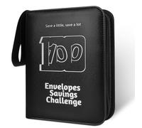 RONMONG 100 Envelope Challenge Binder, 2026 Upgrade 100 Envelopes Money Saving Challenge, Savings Challenges Book with Challenge Tracker to Save $5,050