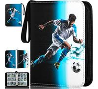 RONMONG Soccer Card Binder,2024-2025 Sports Trading Card with Sleeves Holder Album,990 Pockets Soccer Card Holder Sheets Display Storage Protectors for Collectors Boys and Girls Gift