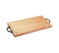 Ronneby Bruk Maestro cutting board beech cast iron handle double 25x50 cm