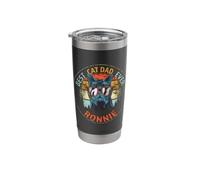Ronnie Best Cat Dad Ever Funny Custom Personalized Name Stainless Steel Insulated Tumbler