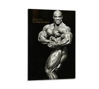 Ronnie Coleman Bodybuilding Poster Black And White Muscle Art Print Fitness Decor for Home Gym Inspirational Wall Art Motivational Sports Artwork Classic Bodybuilder Design Gift 08x12inch Framed