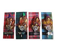 Ronnie Hek Feather Clan Crest Kilt Stick Pin - MacAllister MacDonald MacDougall MacEwan