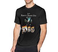 Ronnie James Dio Mans Classic Breathable Mens T Shirt Casual Round Neck Easy Tee Size XL Black