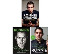 Ronnie O'Sullivan Collection 3 Books Set (Unbreakable, Running The Autobiography, Ronnie The Autobiography)