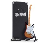 Ronnie Wood (The Rolling Stones) Miniature Guitar Replica - Handmade Ornamental 1/4 Scale - Includes Display Box, Name Tag and Miniature Guitar Stand