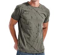 RONOMO Men's Round Neck Short Sleeved T-Shirt | Medium Elasticity | Soft and Breathable | Pre Shrunk Treatment| (SH Grey S)