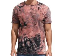 RONOMO Men's Round Neck Short Sleeved T-Shirt | Medium Elasticity | Soft and Breathable | Pre Shrunk Treatment|(ZR Brown XXXL)