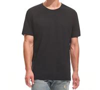 RONOMO Men's Solid Colour T-Shirt 95% Cotton 5% Spandex | Pre-Shrunk Washed | Reinforced Ribbed Collar | Colourfast | Casual Basic Tee Slim Fit(LW Black XL