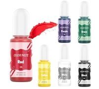 Ronoza Paint for Casting Powder, 6 Colours Set for Concrete & Plaster, Highly Concentrated Colour Pigments for Model Making, DIY & Creative Projects, Easily Soluble Powder