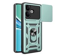 RonRun Case for Vivo V60 Lite, Ultra Slim TPU+PC 360° Rotatable Stand & Slide Camera Cover, Magnetic Car Mount Compatible, Shockproof Scratch Resistant Phone Protective Case,Green