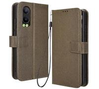 RonRun for Oneplus Nord CE4 Lite 5G Case, Flip Phone Case with Card Holders, PU Leather Full Protective Book Cover, Shockproof, brown