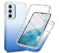 RonRun for Samsung Galaxy A54 5G Case, Built-in Screen Protector Heavy Duty 360° Full Body Shockproof Anti-scratch Bumper Transparent Phone Case Cover for Samsung Galaxy A54 5G Blue