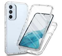 RonRun for Samsung Galaxy A54 5G Case, Built-in Screen Protector Heavy Duty 360° Full Body Shockproof Anti-scratch Bumper Transparent Phone Case Cover for Samsung Galaxy A54 5G Transparent
