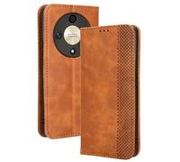 RonRun Honor Magic6 Lite Wallet Case Leather Cover with Card Holder and Stand - Magnetic Phone Case for Honor Magic6 Lite, brown
