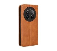 RonRun Realme 12 Pro 5G/ Realme 12 Pro+ 5G Wallet Case Leather Cover with Card Holder and Stand - Magnetic Phone Case for Realme 12 Pro 5G/ Realme 12 Pro+ 5G, brown