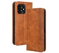 RonRun UMIDIGI G5 Mecha Case, PU Leather Folio Mobile Phone Case with Silicone Shockproof Protective Cover and Credit Card Slots and Flip Stand Compatible for UMIDIGI G5 Mecha, brown