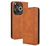 RonRun Xiaomi Poco F6 Wallet Case Leather Cover with Card Holder and Stand - Magnetic Phone Case for Xiaomi Poco F6, brown