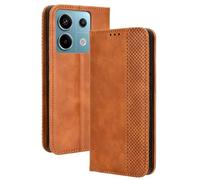 RonRun Xiaomi Poco X6 Wallet Case Leather Cover with Card Holder and Stand - Magnetic Phone Case for Xiaomi Poco X6, brown