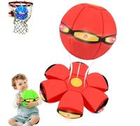 ronsalo Children's Bouncing Ball, Magic Flying Saucer, Bouncy Ball, Parent-Child Interaction, Dual Form Freely Switchable with 6 Light (B)