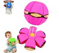 ronsalo Children's Bouncing Ball, Magic Flying Saucer, Bouncy Ball, Parent-Child Interaction, Dual Form Freely Switchable with 6 Light (C)