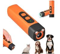 ronsalo Ultrasonic Dog Anti-Barking Device with HD Display, LED Torch and Sound Emitters, Type-C Charging 800mAh Long Battery, for Indoor and Outdoor Use (Orange)