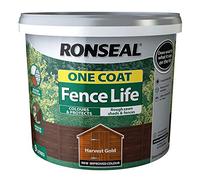 Ronseal 1 Coat Fence Life Colours and Protects 9 Litre (Harvest Gold)