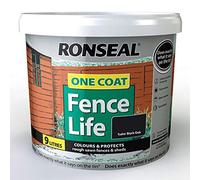 Ronseal 1 Coat Fence Life Colours and Protects 9 Litre (Tudor Black Oak)